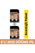 Duracell Özel 2032 Lityum Düğme Pil 3V (CR2032) 8li Paket - 1