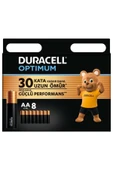 Duracell Optimum AA Alkalin Kalem Pil 8'li Paket 1,5V LR6 MX1500 - 1