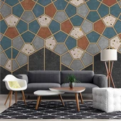 Mozaik Etnik Halı Deseni Duvar Kağıdı Baskı thumbnail 1