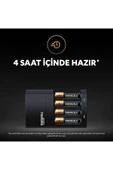 Duracell CEF 14 Pilli Şarj Cihazı ve Şarj Edilebilir 4 Adet 750mAh AAA ve 4 Adet 1300mAh AA Paketi thumbnail 5