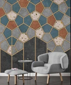 Mozaik Etnik Halı Deseni Duvar Kağıdı Baskı thumbnail 6