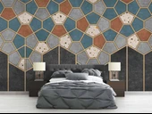 Mozaik Etnik Halı Deseni Duvar Kağıdı Baskı thumbnail 2