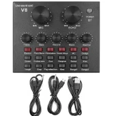 sosyal medya Canlı yayın Ses Kartı V8 canlı yayın ses kartı mixer - 5