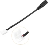 DC Dişi Power Girişli 2 Pin 8 mm Şerit Led Lehimsiz Birleştirme Aparatı LED Konnektör Kiti kablo - 1