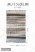 Palmiye Çizgi Detay Plaj Havlusu %100 Pamuk 50x80 - 3
