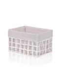 The Mia Braid Hasır Organizer Sepet Beyaz 26x18x16 cm - 1