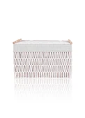 The Mia Cesta Hasır Organizer Sepet Beyaz 57x36x37 cm - 1