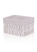 The Mia Cesta Hasır Organizer Sepet Beyaz 30x22x19 cm - 1