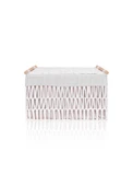 The Mia Cesta Hasır Organizer Sepet Beyaz 52x30x32 cm - 1