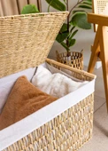 The Mia Cesta Hasır Organizer Sepet Naturel 62x42x42 cm - 5