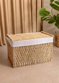 The Mia Cesta Hasır Organizer Sepet Naturel 57x36x37 cm - 4