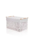 The Mia Cesta Hasır Organizer Sepet Beyaz 52x30x32 cm - 2