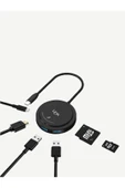 Linktech A200 Premium 7'sı 1 arada Kablosuz Şarj Pedi, USB-C HUB ve Kart Okuyucu - 3