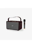 Linktech M402 Retro Taşınabilir Mikrofonlu Bluetooth Radyo Hoparlör - 1
