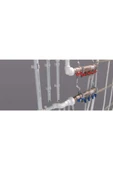 FIRAT 1'' Mini Küresel Vanalı Kollektör (kırmızı-mavi) 3 Çıkışlı 1 Takım - 2