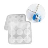 Epoksi Silikon Kalıp Çoklu Küçük Küre Deliksiz Boncuk Anahtarlık Kolye Kalıbı 9 Lu 2.2 CM thumbnail 1