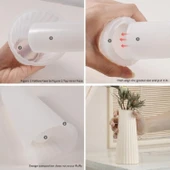 Epoksi Silikon Kalıp Dik Çizgili Vazo Kalıbı Beton Taş Tozu Vazo Mumluk Kalıbı 8.9X19.9 CM thumbnail 6