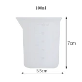 Epoksi Reçine Silikon Beaker Döküm Karıştırma Kabı Uçlu 100 ML thumbnail 5