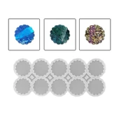 Epoksi Silikon Kalıp Dalgalı Kenar Kolye Anahtarlık Kalıbı 5 CM 10 Lu thumbnail 1