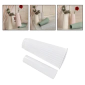 Epoksi Silikon Kalıp Dik Çizgili Vazo Kalıbı Beton Taş Tozu Vazo Mumluk Kalıbı 8.9X19.9 CM thumbnail 1