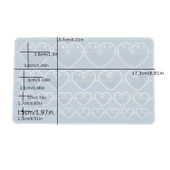 Epoksi Silikon Kalıp Çoklu 4 Farklı Boy Kalp Figürleri Takı ve Obje Kalıbı thumbnail 3