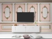 3D Pembe Panel Duvar Kağıdı Baskı thumbnail 3