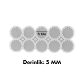 Epoksi Silikon Kalıp Dalgalı Kenar Kolye Anahtarlık Kalıbı 5 CM 10 Lu thumbnail 3