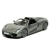 Burago 1:24 Porsche 918 Spyder Model Araba Gri 1/24 Ölçekli Model - 1