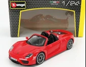 Burago Porsche 918 Spyder Model Araba 1/24 Ölçekli Model Kırmızı - 3