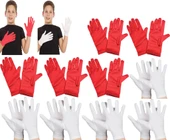 Çocuk Gösteri Eldiven Seti – 5 Çift Beyaz & 5 Çift Kırmızı - 1
