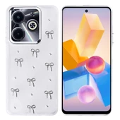 İnfinix Hot 40i Kılıf Airbag Tasarımlı Simli Şeffaf Zore Kutup Kapak - 3