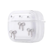 Apple Airpods 3. Nesil Zore Airbag 44 Airbag Tasarımlı Simli Şeffaf Kutup Kılıf - 4