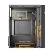 FRISBY FC-2715B 300W 1X120MM FAN USB 2.0 MINI TOWER SİYAH KASA thumbnail 2