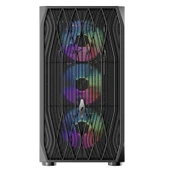 1ST PLAYER ARIYA AY7 SİYAH 750W 80+ ARGB 4X12CM FAN TEMPERLİ CAM MESH USB 3.0 ATX KASA - 2