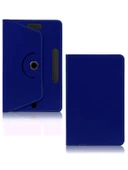 NPO RS407 8" Dönerli Standlı Deri Tablet Kılıfı - Ekran Koruyucu - Lacivert - 2