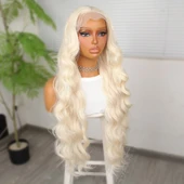 Beyaz Platin Ekstra Uzun Fiber Sentetik Dalgalı Tül Peruk thumbnail 2