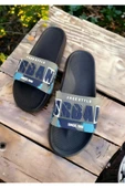 Kamuflaj Urban Desenli Plaj Havuz Bahçe Deniz Günlük Erkek Terlik Lacivert thumbnail 2