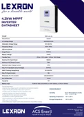 LEXRON 4.2KW 4200W MPPT 90-500V PV INPUT INVERTER thumbnail 3