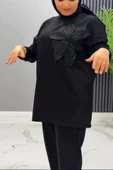 VıoShıne Kadın Çiçek Motifli Modal Kumaş İkili Takım - 4
