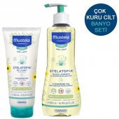 Mustela Stelatopia Çok Kuru Ciltler için Banyo Seti (Şampuan ve Yağ) - 1