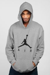 Basketbol 103 Gri Erkek Kapşonlu Sweatshirt - Hoodie - 1
