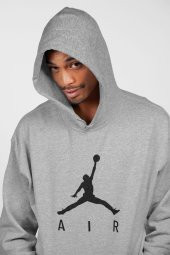 Basketbol 103 Gri Erkek Kapşonlu Sweatshirt - Hoodie - 2