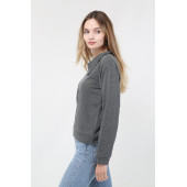 Kadın Gri Sweatshirt Fermuarli - 4