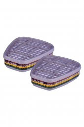 3M 6059 Abek1 Asit,Amonyak Gazı Ve Buhar Filtre 5 Çift - 6