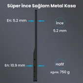 NPO NPM6144 15.6" FHD 5ms144Hz Type-C Telefon&Oyun Konsolu Uyumlu Metal Kasa Taşınabilir Monitör - 6