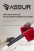 Assur 450 W 6 Kademe Devir Ayarlı Elektrikli Hava Üfleme Emme Körüğü - 3