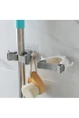 HAPPENS 3 Adet Çok Amaçlı Paspas ,Süpürge, Fırça Ve Mob Askısı Sap Tutucu Mutfak ve Banyo Askısı Set - 4