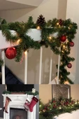 HAPPENS 1 Adet Peri Ledli Garland Yeşil Çam Dalı 2 Metre Çam Dalı Yılbaşı Dekor Süsü - 1