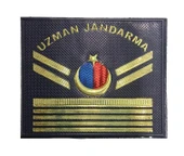 Single Sword Uzman Jandarma Yazılı Asayiş Plastik Rütbe - 1