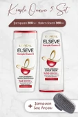 Elseve Komple Onarıcı 5 Şampuan 360 ml, Bakım Kremi 360 ml ve Şampuan Fırçası - 1